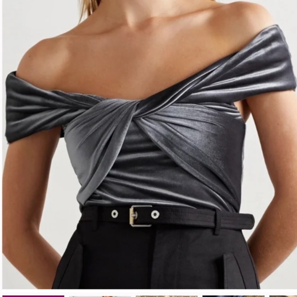 Alix Nyc Velvet Bodysuit